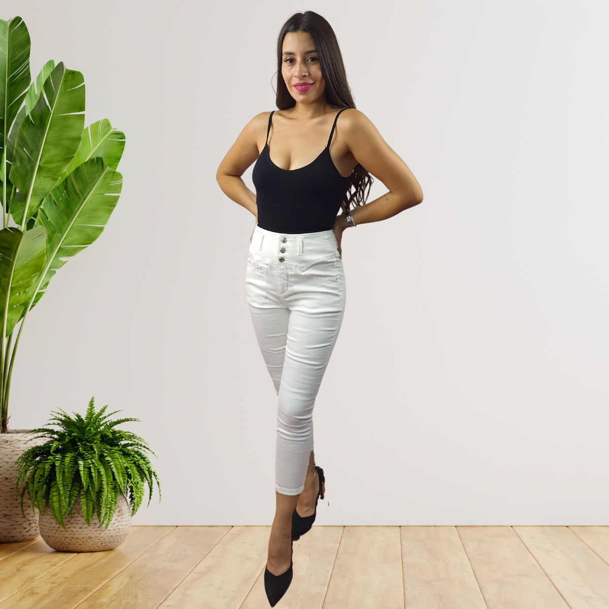 Jeans Vero Moda Blanco Style ELITE 7/8 HW X-SLIM JEANS(MP)