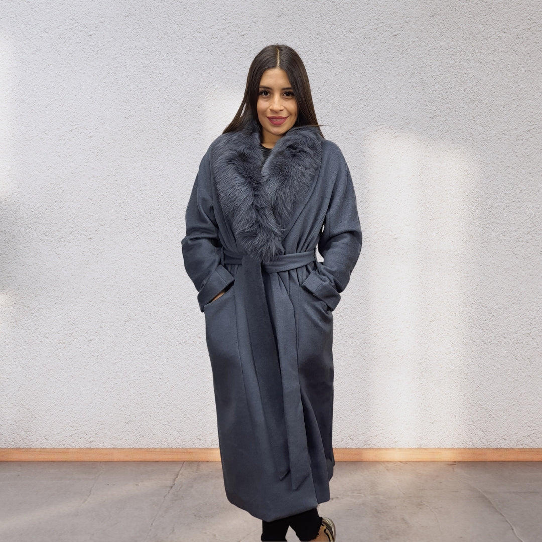 Tapado Vero Moda Gris Style SMOOTH 9/10 WOOL COAT(VMC-NL)