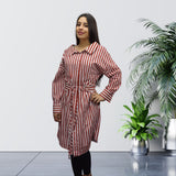 Vestido Vero Moda Rojo Style RITA L/S SHIRT DRESS(SL)