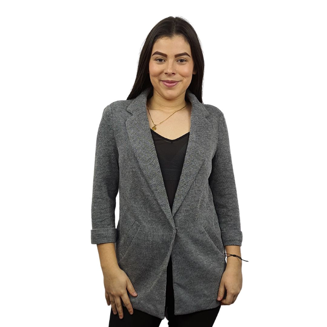 Blazer Vero Moda Gris Style BERNICE 3/4 BLAZER(NL)