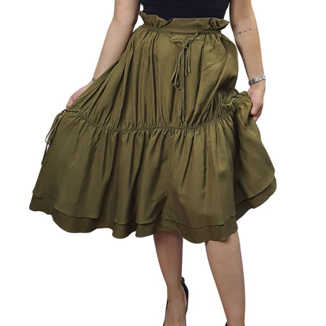 Falda Vero Moda Verde Style JOANNE SOFT MIDI SKIRT(BJ)