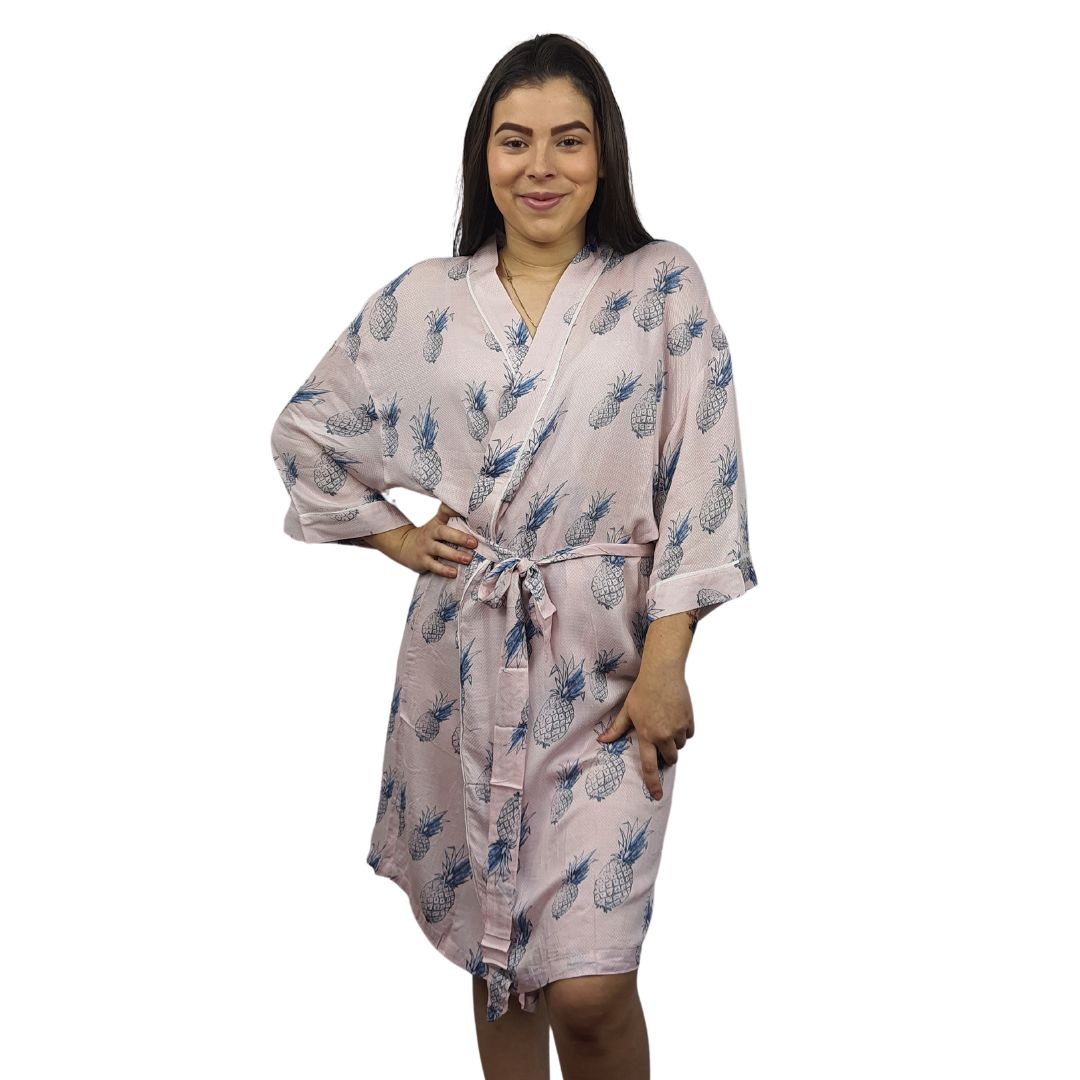Bata de Pijama  Vero Moda Rosado Style SISS 1/2 ROBE(HOMEWEAR)