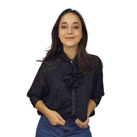 Blusa Vero Moda Negro Style JUNIPE 3/4 SHIRT SET(RN)