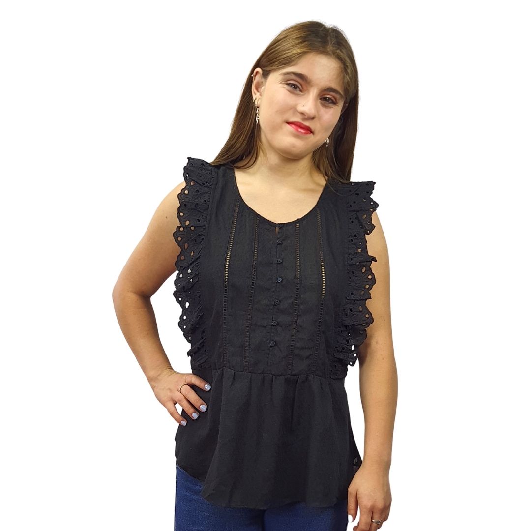 Blusa Rapsodia  Top Fulton Negra