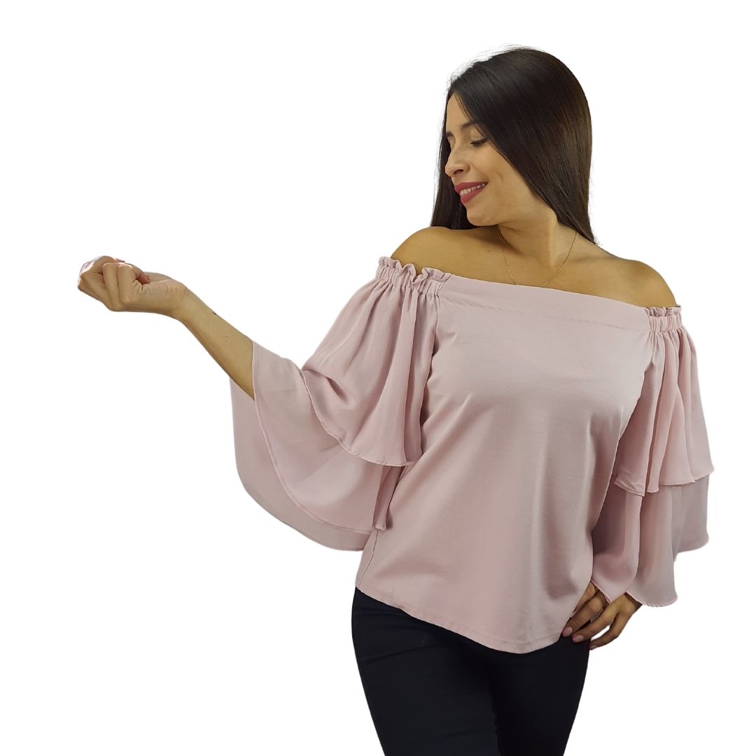 Blusa Vero Moda Rosa Vieja Style FLORE 44654 JERSEY TOP(VMC-NC)