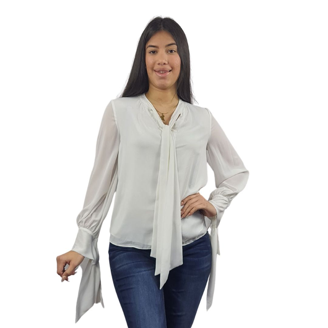 Blusa Vero Moda Blanco Style NIKI L/S SHIRT(VMC-DR)