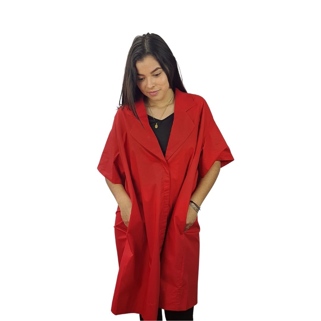 Vestido Vero Moda Rojo Style LIZ 1/2 LONG SHIRT(VMC-TP-ET-3)