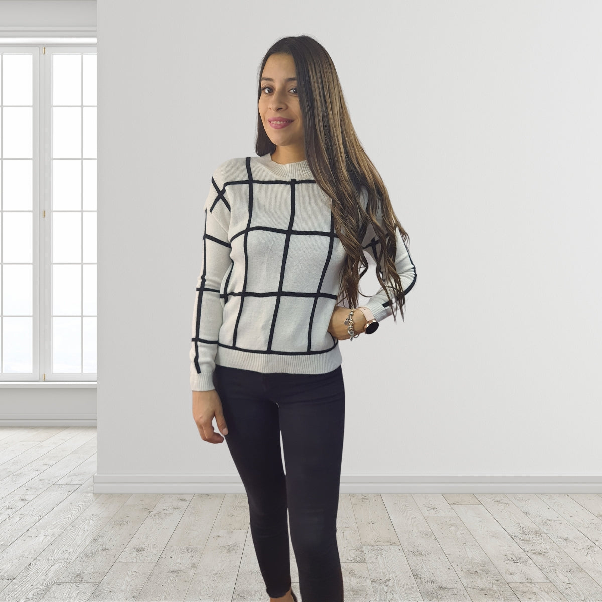 Sweater Vero Moda Blanco Style WEISS L/S KNIT(UM)
