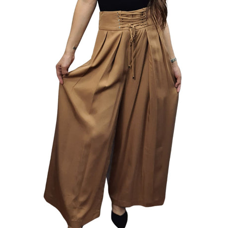 Pantalon Vero Moda Marron Claro Style ARIA SOFT 9/10 LOOSE PANTS(VMC-NC)