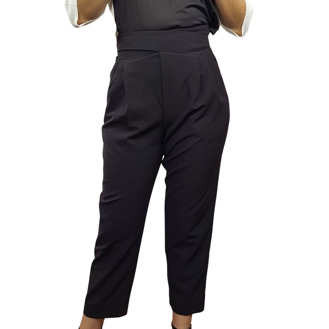 Pantalon Vero Moda Negro Style GEMMA 7/8 SLIM CARROT PANTS(VMC-NE-ET-2)