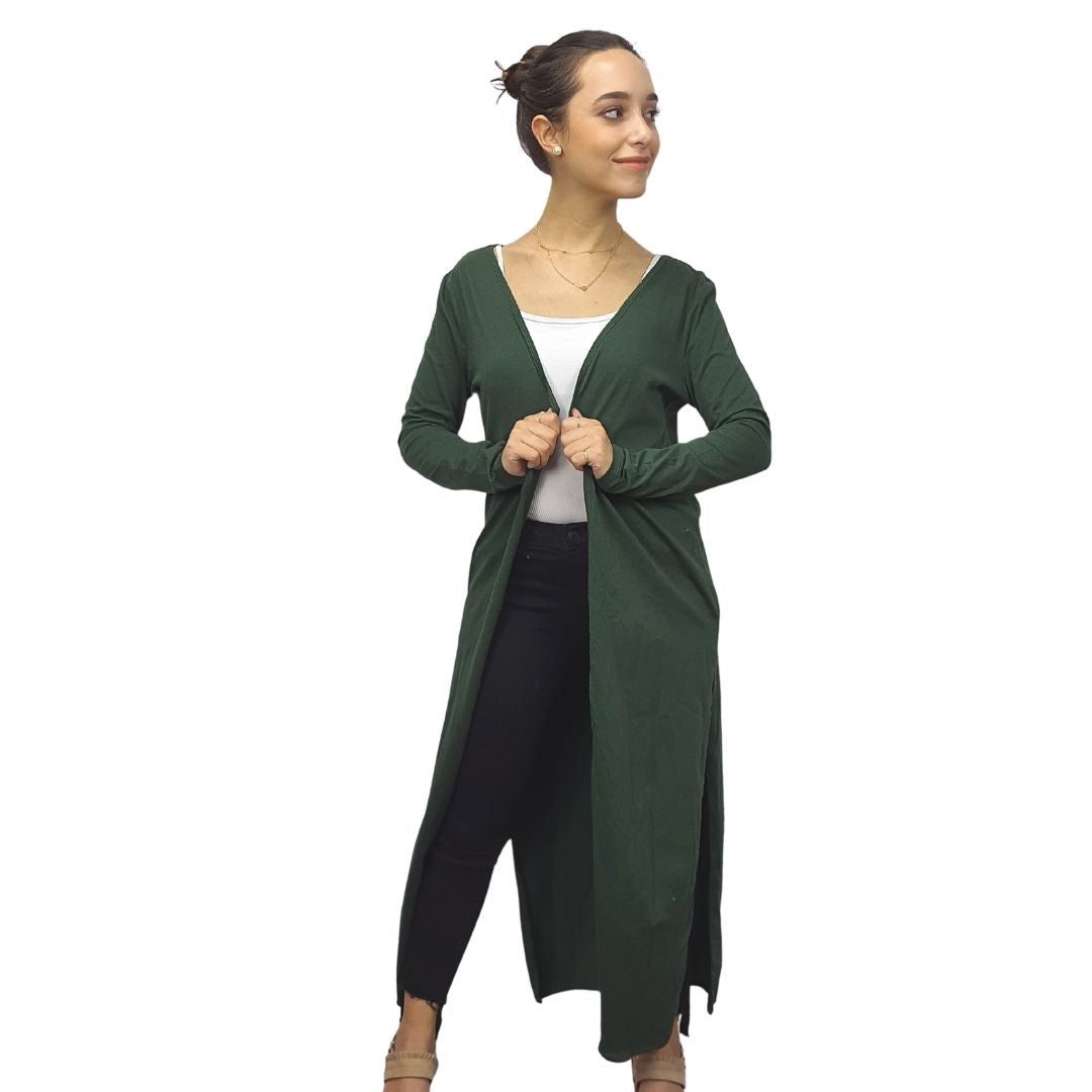 Tapado  Vero moda Verde Style GRACE SOLID L/S LONG CARDIGAN(PM-EC-2)