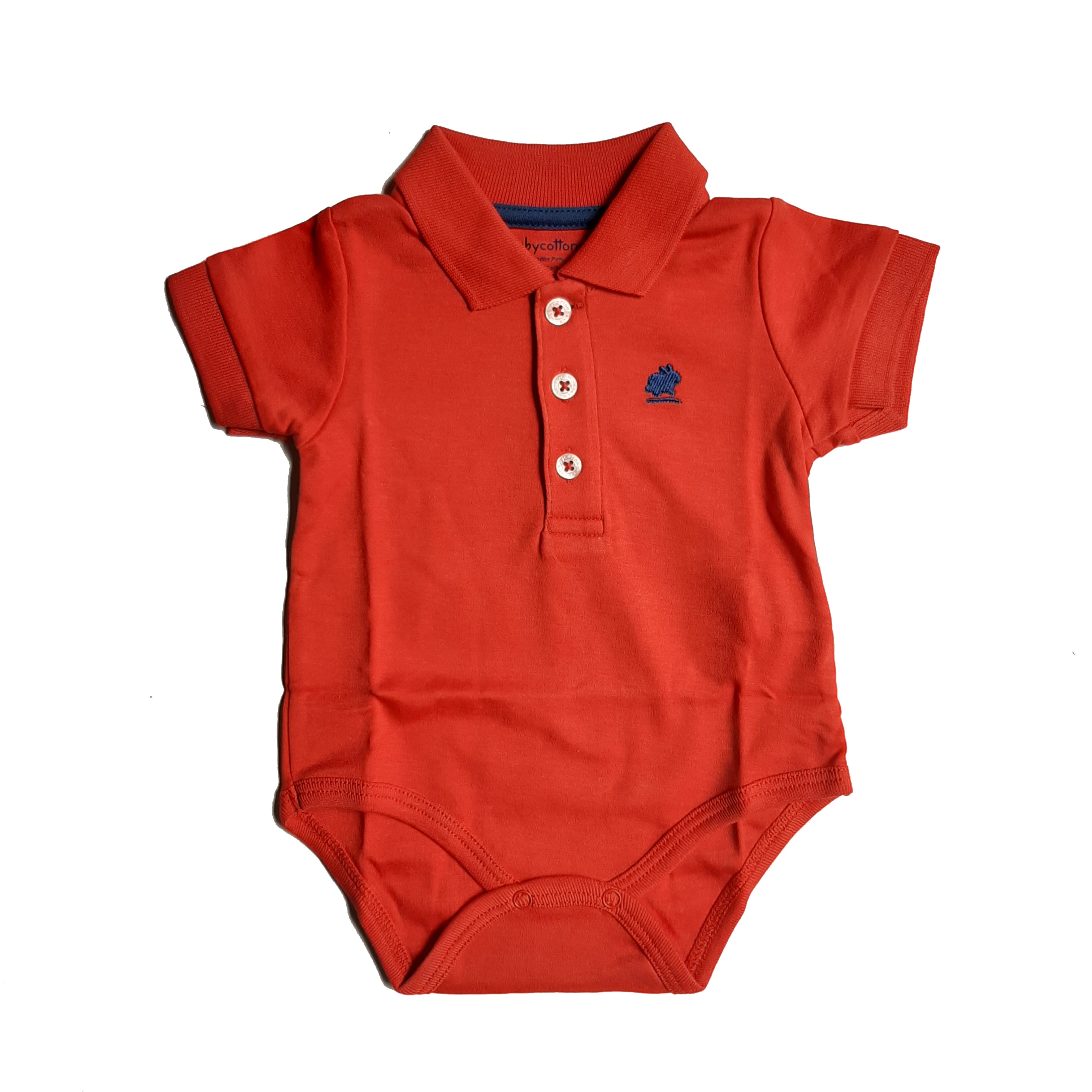 Body Babycottons C/Polo MC Pima Colors Rojo