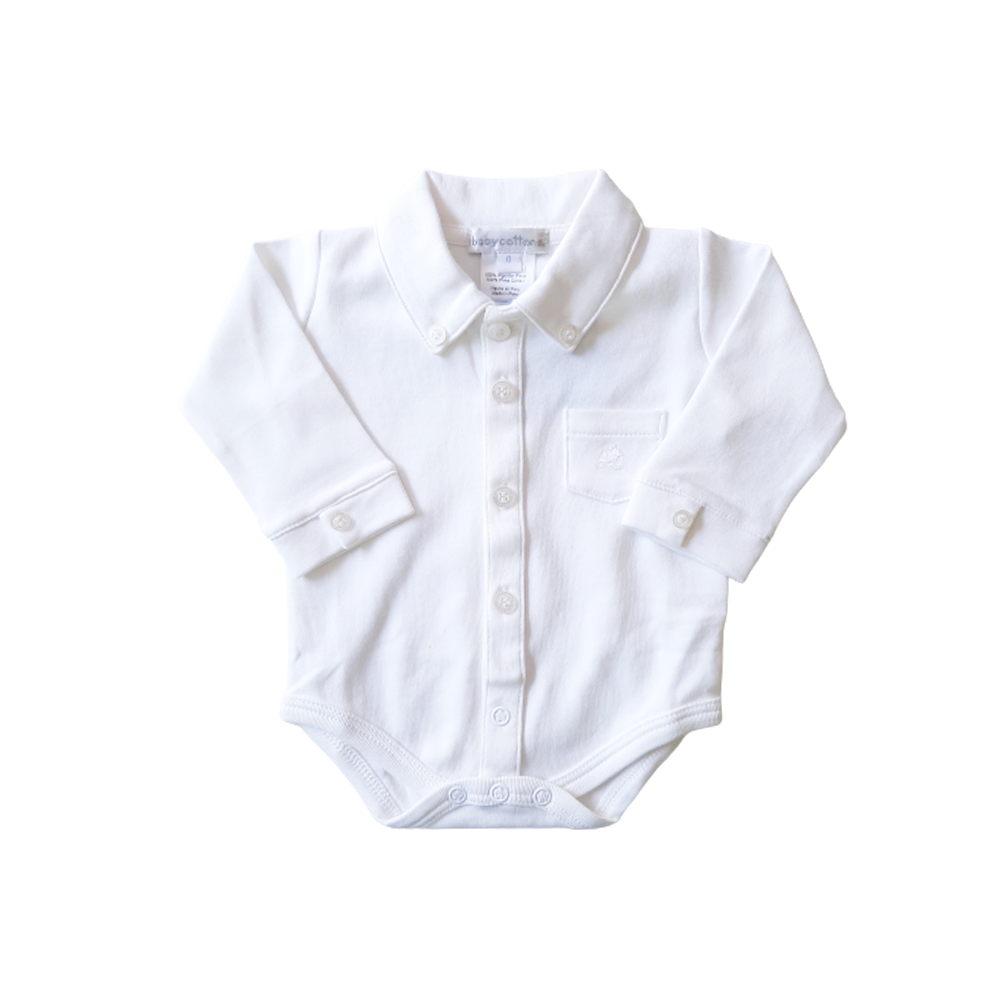 Body Babycottons Camisa Ml Blanco