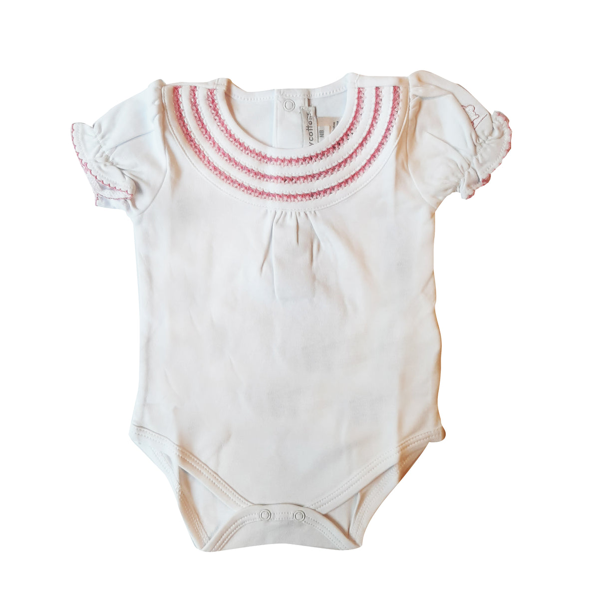 Body Babycottons t-Shrit vanilla Blanco Rosa