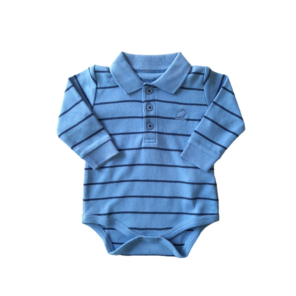 Body Babycottons C/Polo Lancelot Ray  ML Azulino