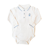 Body Babycottons C/pico ML Wld Winter Walk Blanco Celeste