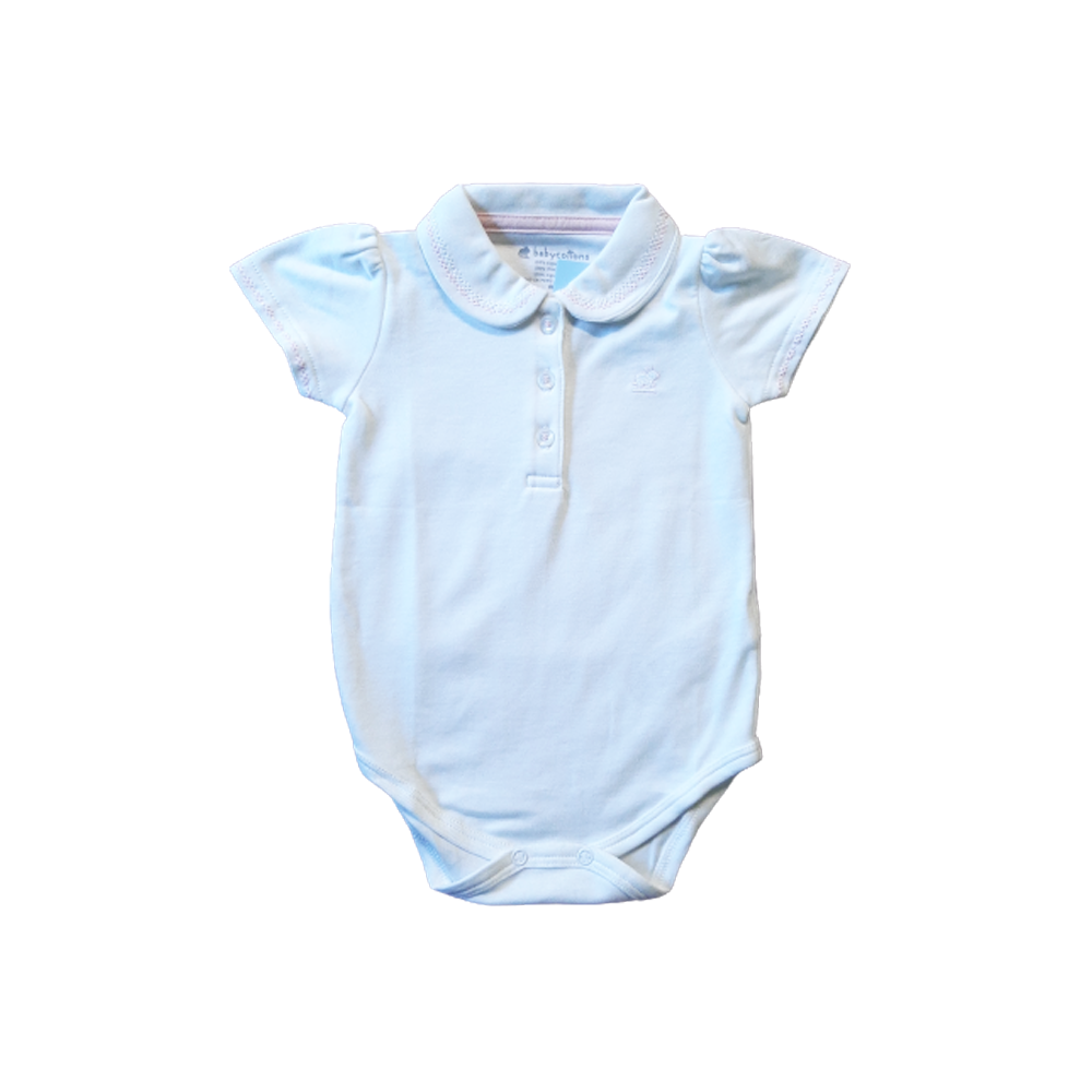Body Babycottons C/Pico Fran MC Talla-6M
