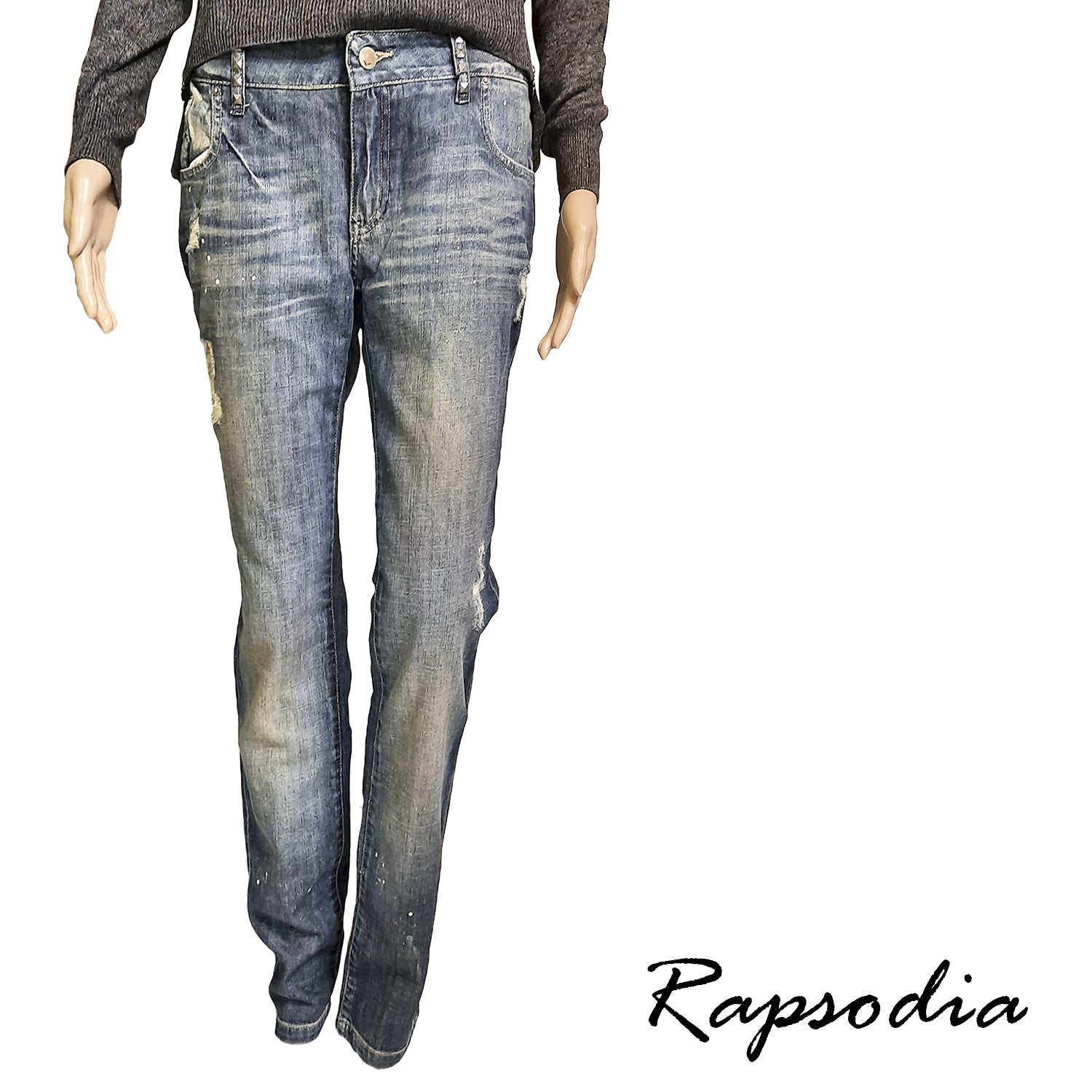 Jeans Rapsodia Leggins Grunge Azul