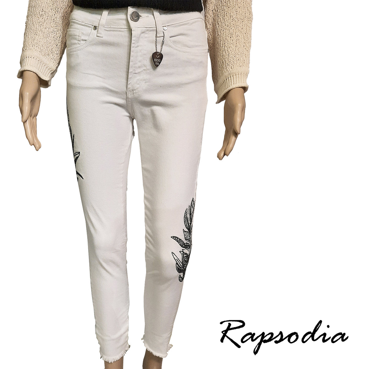 Jeans Rapsodia Feathers Blanco