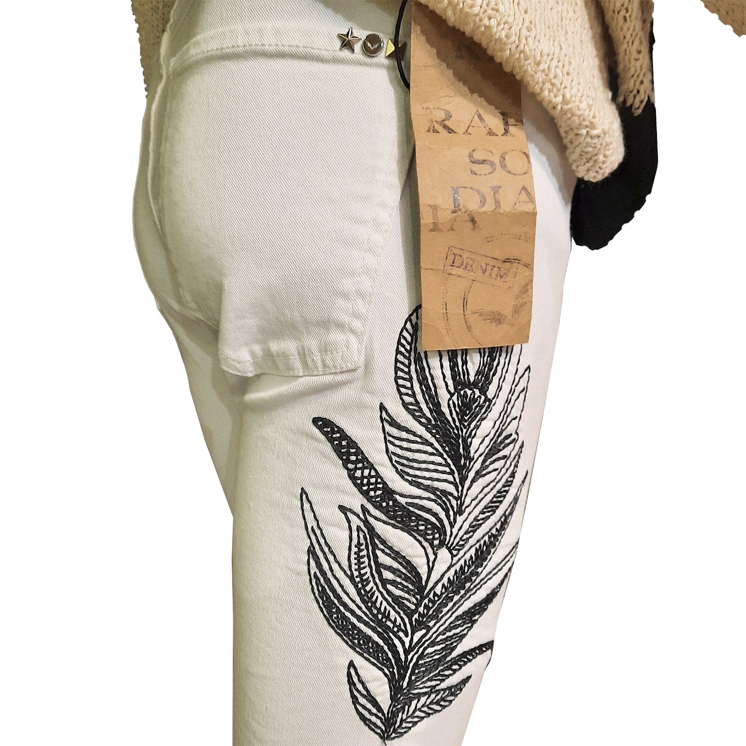 Jeans Rapsodia Feathers Blanco
