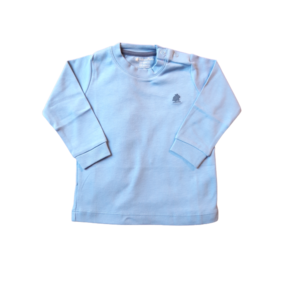 Polera Babycottons T-Shirt  Ml Pima Azul