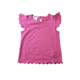 Camiseta Babycottons Broderie Pima Mc Fucsia Camelia