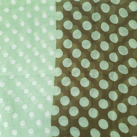Bufanda Isaac Mizrahi Polka Dot Verde, Marron Y Pepas Blancas Icl4921P07