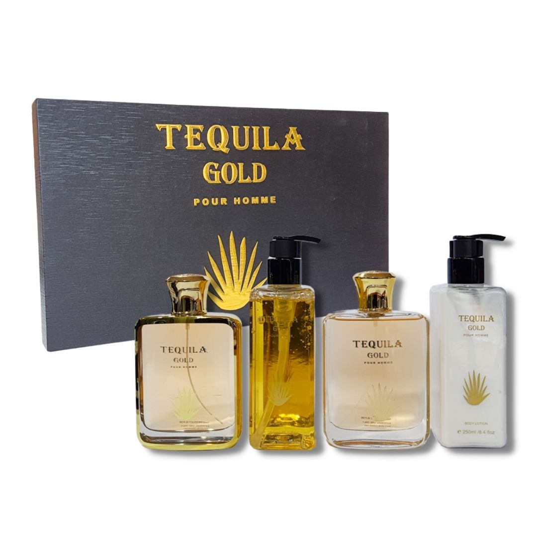 Estuche Tequila Gold Baharara Edp 100ml + 250ml S/G + 100ml A/S + 250ml B/L Hombre
