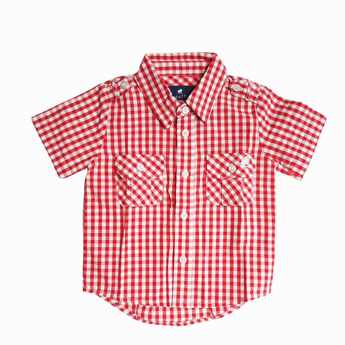 Camisa Babycottons on Safari MC Rojo