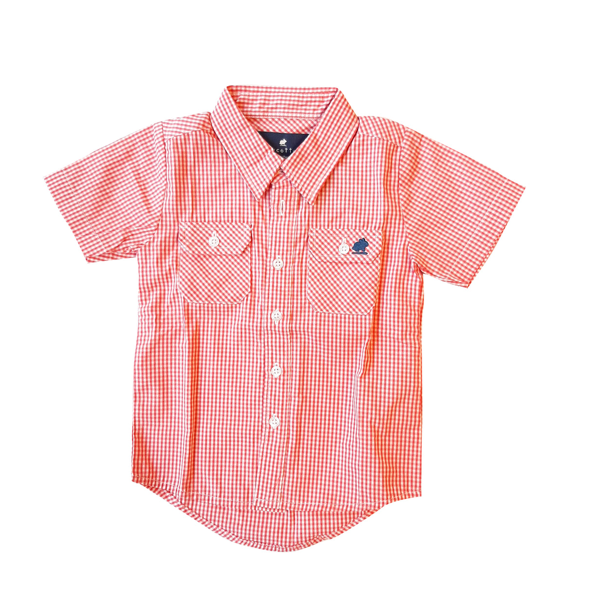 Camisa Babycottons Cuadritos Blanco Rojo