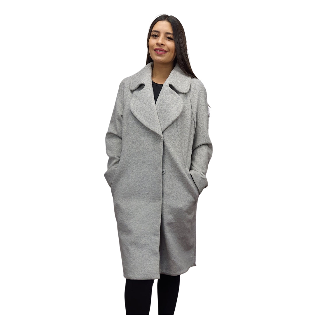 Blazer Vero Moda Gris Style CLASSIC L/S WOOL COAT(EL)
