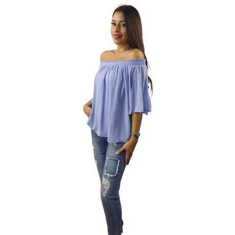 Blusa Vero Moda Azul Claro Style LEA 1/2 TOP(NR)