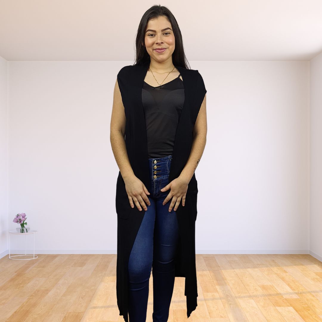 Tapado Vero Moda Negro Style JOEY S/S KNIT(VMC-SD)