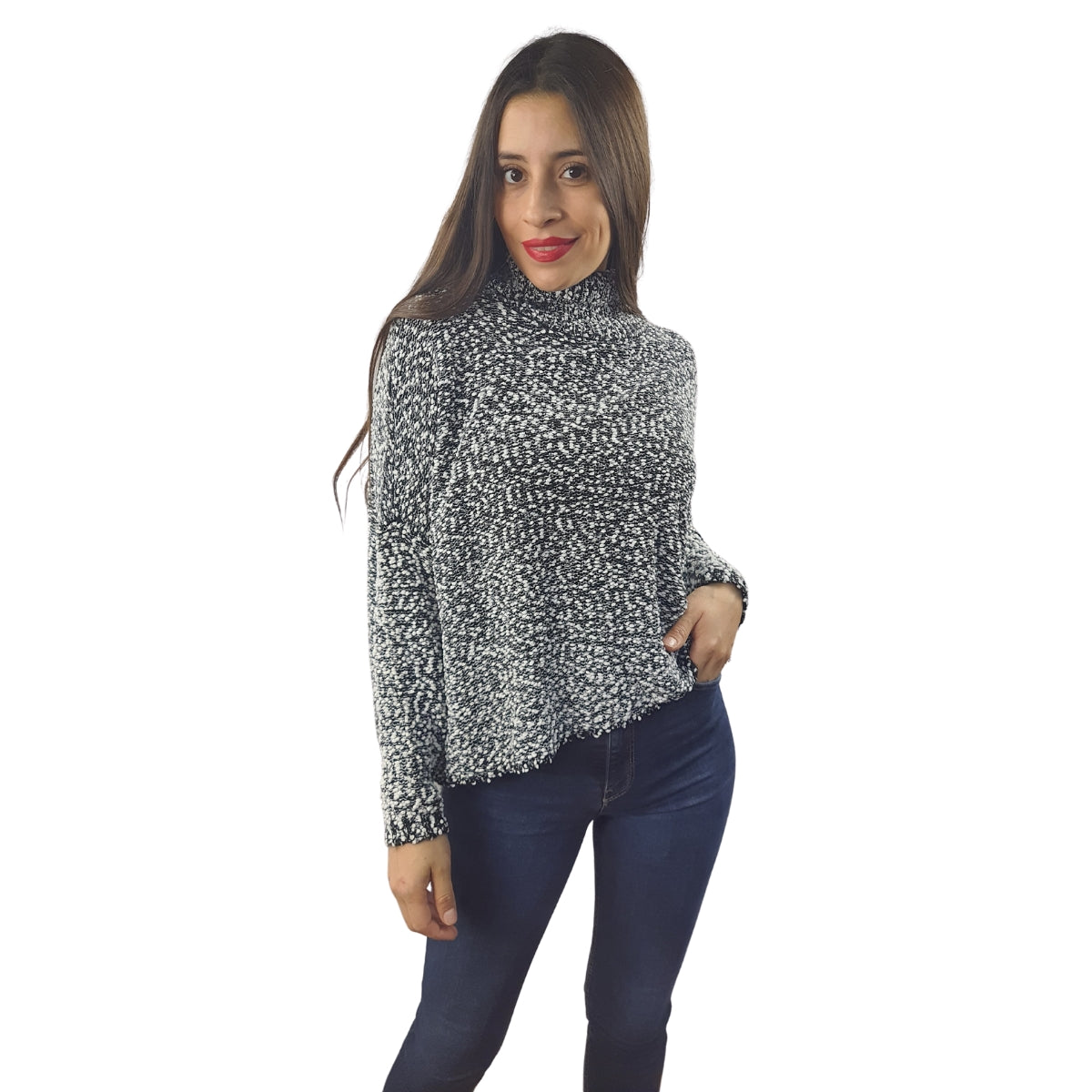 Sweater Vero Moda Negro Style REVA HYPE L/S KNIT(MW-EC-2)