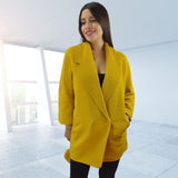 Blazer Vero Moda Mostaza POLINE DF L/S WOOL COAT(VMC-DR)