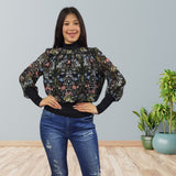 Blusa Vero Moda Negro Style JENNIFER L/S TOP(DR)