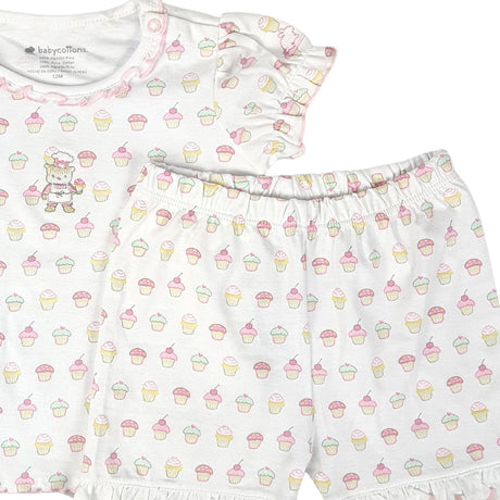 Set 2P Babycottons Cupcakes Short Sleep Set