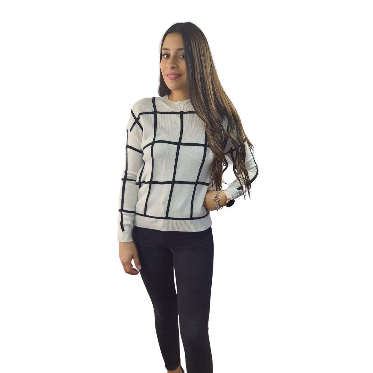 Sweater Vero Moda Blanco Style WEISS L/S KNIT(UM)