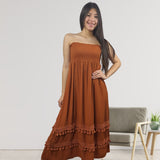 Vestido Vero Moda Marron Style TOOTH DRESS SKIRT(CR)