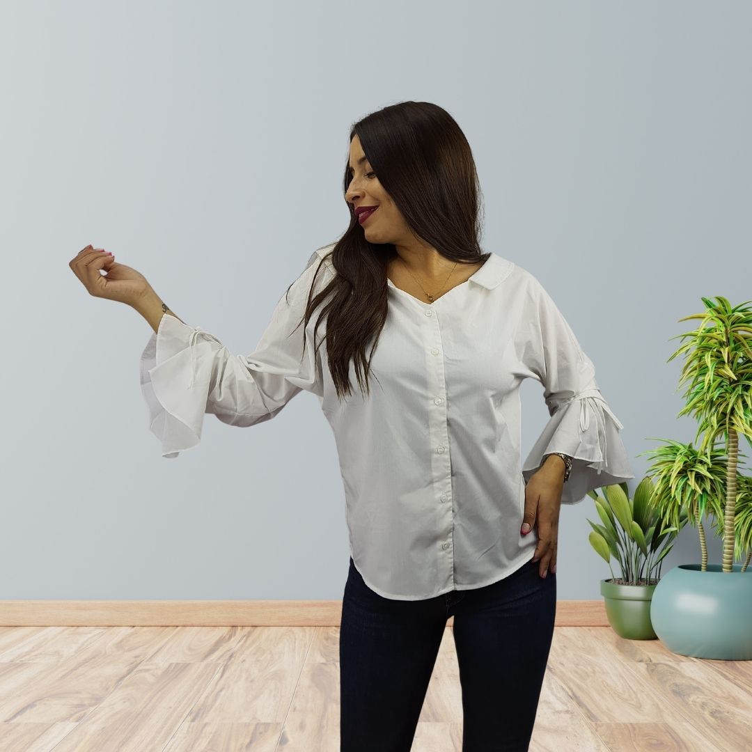Blusa Vero moda Blanco Style NICE LOVE 3/4 SHIRT(FL)