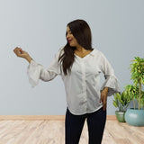 Blusa Vero moda Blanco Style NICE LOVE 3/4 SHIRT(FL)