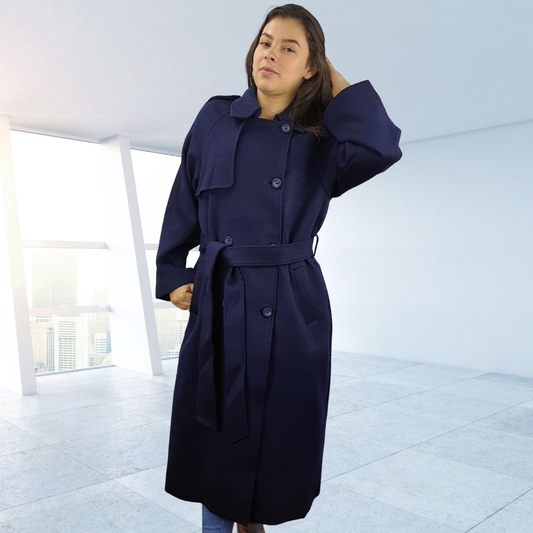 Blazer Vero Moda Azul Style BUY L/S WOOL COAT(VMC-LL)