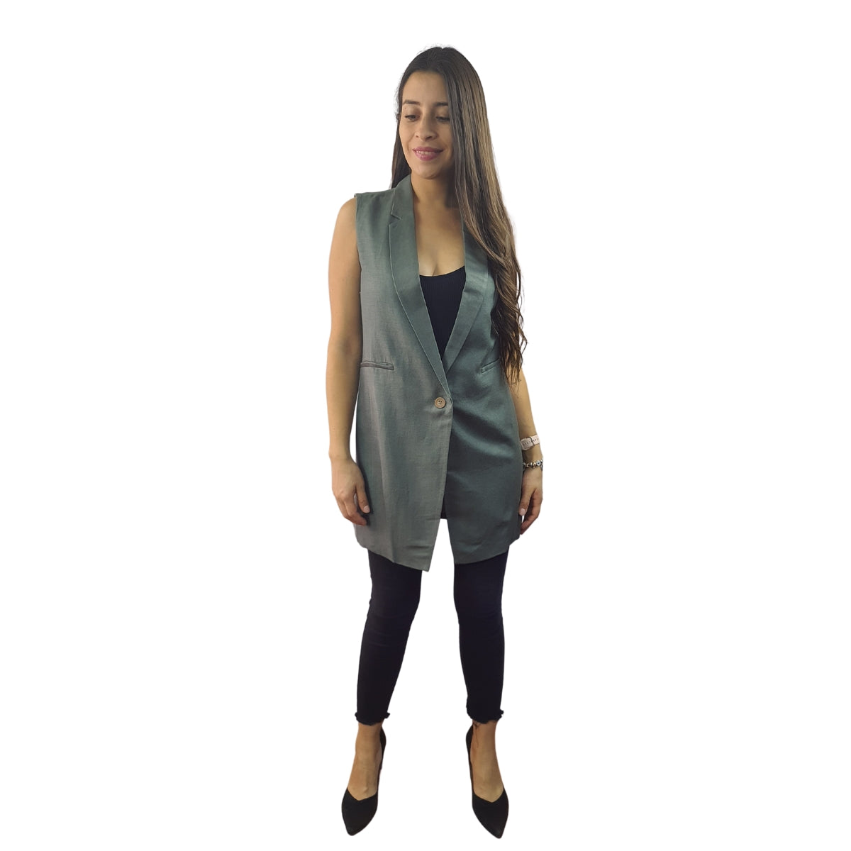 Tapado Vero Moda Verde Style KAREN WAISTCOAT(VMC-NE-EC-2)