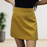 Falda Vero Moda Mostaza Style LIM MINI SKIRT(NC)