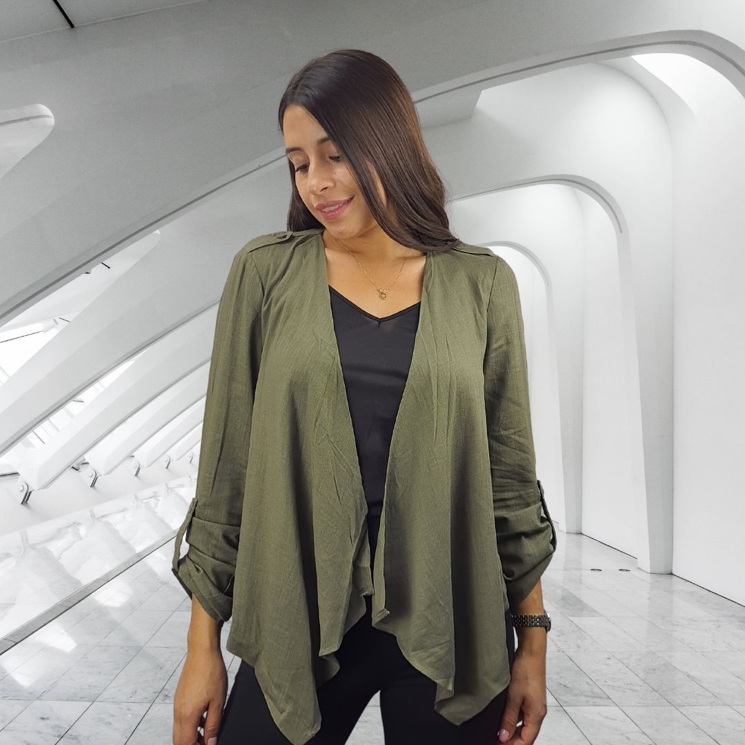 Blazer  Vero Moda Verde Style LANNA L/S BLAZER(CR)