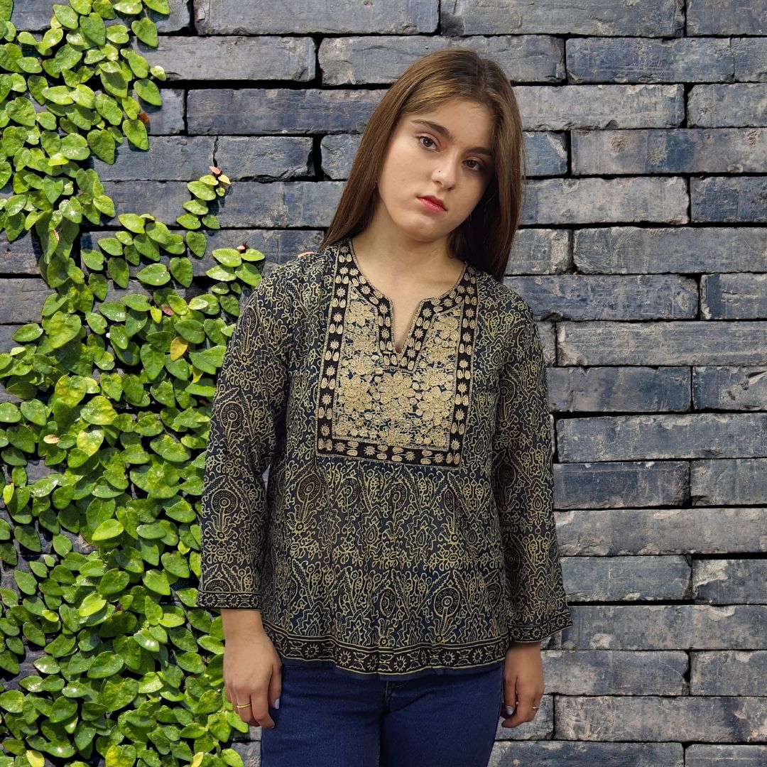 Blusa Rapsodia Bartu Indre Azul