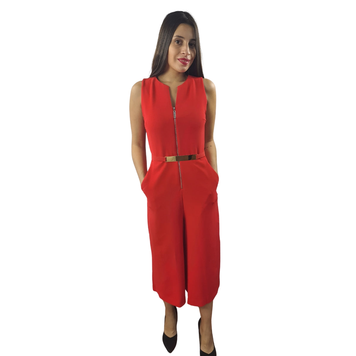 Entero Vero Moda Rojo Style LANCE 3/4 WIDE CATSUIT(PM)