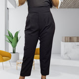 Pantalon Vero Moda Negro Style GEMMA 7/8 SLIM CARROT PANTS(VMC-NE-ET-2)