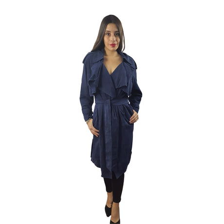 Blazer Vero Moda Azul Oscuro Style MAXINE 3/4 GS LEATHER COAT(NC)
