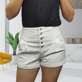 Short Vero Moda Blanco Style CADIAC HW DENIM SHORTS(MP) R